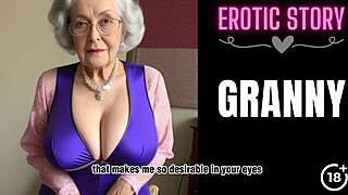 shy old granny with big tits becomes wild sex bomb in old and young story.