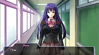 Beautiful boobs of the magical angel Shion in this porn game
