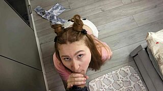 New adult enjoys rough and intense sex with deep throat and face fuck