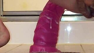 Emotional release with huge bad dragon sleipnir gaping