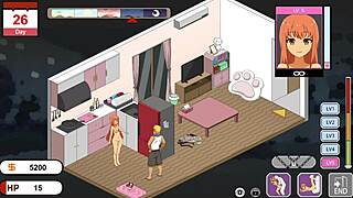 Cheating wives in hentai game betray husbands
