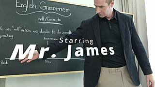Hot teacher goes wild with small booby student in class