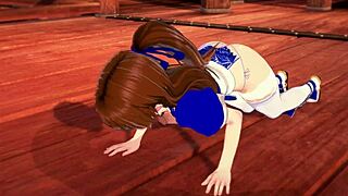 Bold Hardcore Sex With Kasumi In Uncensored 3D Hentai DOA, Cumming On Her Tits