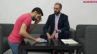 Naughty Guy Takes Big Cock To Keep Job