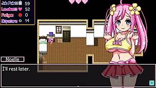 noelle fingers her big ass in anime hentai. she gets anal creampie after assfucking.