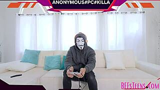 Rebecca, Sidra, and Raven's revenge on a hacker with some kinky sex