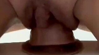 Beautiful Greluda enjoys riding a big dildo