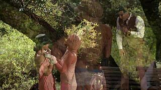 Madelyn Marie And Natasha Marley Enjoy Outdoor Threesome