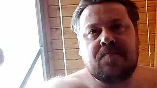 A gay man from Russia masturbates and eats his own fresh sperm!