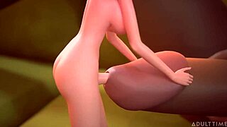 Tiny 18+ Trans Fucks Giant Busty Trans In 3d Cartoon.