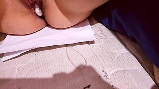 A young couple in love making hot love and having a happy ending with a creampie