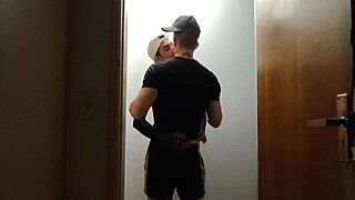 Cameras catch friends fucking in gym corridor