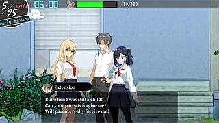 NTR lesson English version with anime hentai game instructions