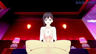 kobeni higashiyama and makima in wild 3d chainsaw man hentai creampie.