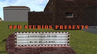 Pandy Trapped in Prison with Wild Interracial Action