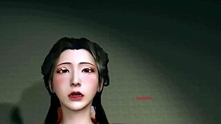 3D Cute Asian Cosplay Slut Sucks Massive Cock Hard