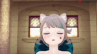 lynette sucking cock in genshin impact hentai?