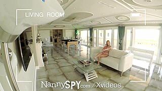 Nannyspy Swallows Your Words - Nanny Fucks To Keep Job