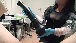 Mistress Wrecks Slave With Huge Cock