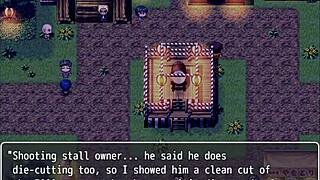 tanned girl natsuki gets pussy wet from exhibitionist peeing in hentai game episode 35