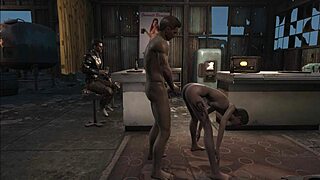 fallout 4 hentai the atom's cat training the brunette in intense cartoon fucking