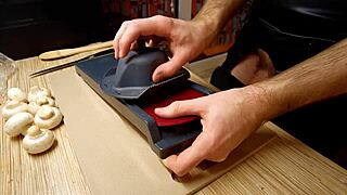 Naked Gay Chef Cooks While Getting Anal In Kitchen