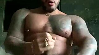 big cumshots from bbc latino viktor rom's muscular frame