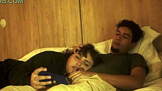 Stepbrother gives blowjob and fucks alone with her