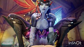 Widowmaker Blowjob and Doggystyle Compilation in Overwatch!