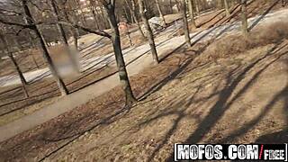 i picked up katarina in public for an amateur tape outdoors