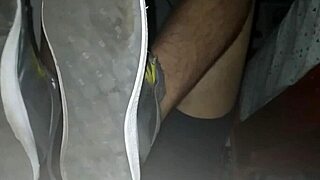 Intense Cumshot on Blue Sweaty Socks and Bare Feet