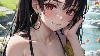 3D animated unexpected sex on the beach with pussy masturbation asmr sound