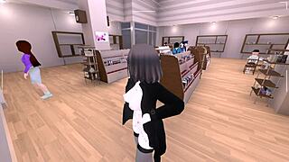 Sereka exposes in naked coat secretly.