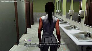 busty lara croft deepthroats huge bbc at glory hole in 3d hentai game.