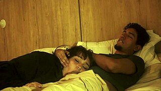 Stepbrother gives blowjob and fucks alone with her