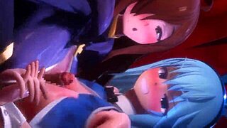 Konosuba Cowgirl Compilation with Petite 18+ Riding and Creampie Scenes