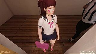 D.Va in glorious detention? Suck and fuck her big ass!