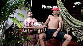 Twinks engage in anal sex and blowjobs