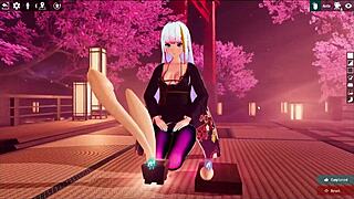 weird hentai futanari girl footjobs living dildo cumshot