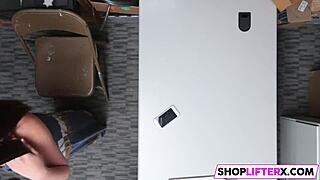 stiff dick punishment for cute burglar jacker avi in the shop