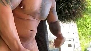 Viktor Rom's big dick cumshots in gay BBC Latino scene