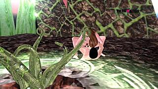 in this animated tale, a cute girl rides a man's dick passionately