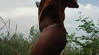 Crazy bitch shows big ass dance moves for proud family members