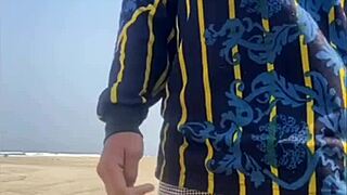 Hentai exhibitionists flashing and touching in anime style.