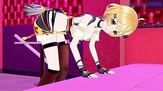 Tokoyami Towa and Yozora Mel in Wild Hentai Action