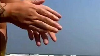 Hentai exhibitionists flashing and touching in anime style.