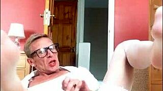 Shemale in stockings gets white dick