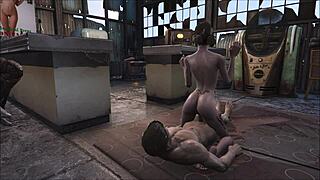fallout 4 hentai the atom's cat training the brunette in intense cartoon fucking