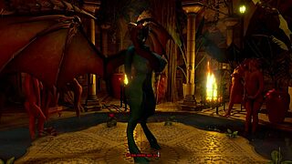 Dangerous Pact Unfolds in 3D Cartoon Monster Scene