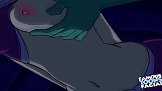 starfire and robin go doggystyle in hentai clip